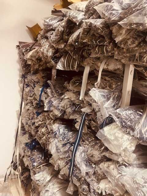 Insolvência 30,000 fechos de Nylon Prata com Divisivel 50cm a 75cm