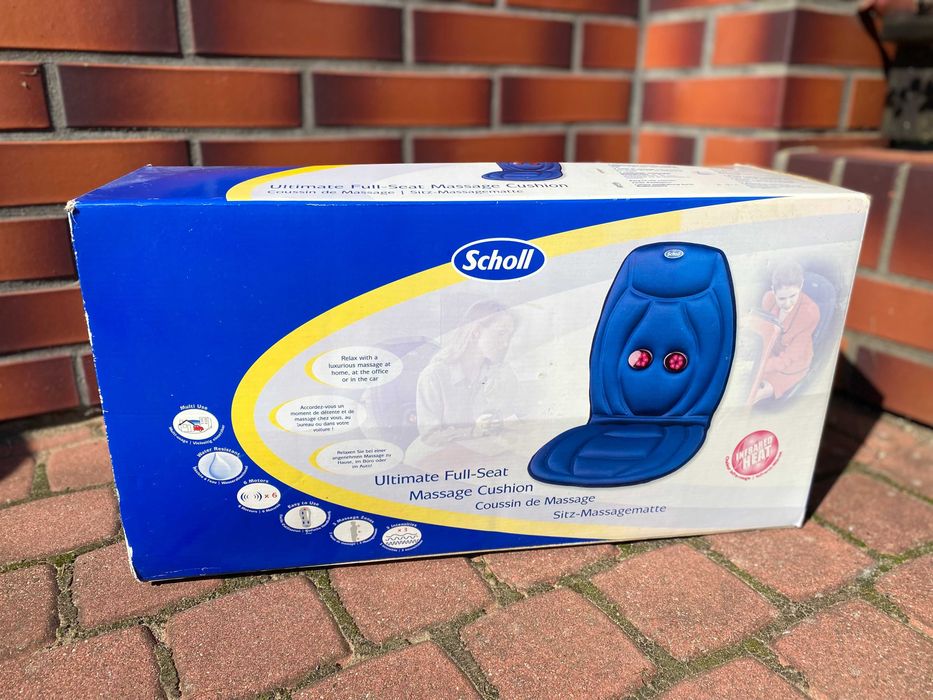 SCHOLL Mata masująca z funkcją ogrzewania do auta, biura, fotel, dla kierowców *** OKAZJA ***