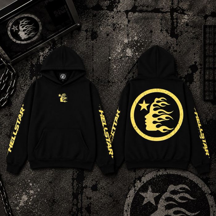 Худі Hellstar Black Flame Hoodie / худі hellstar
