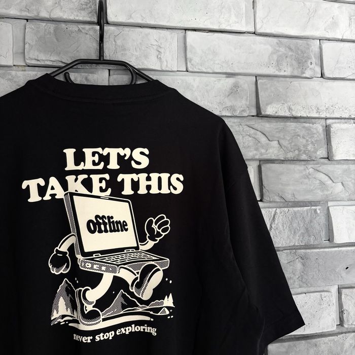 Koszulka t-shirt the north face tnf logo tee czarna black never stop exploring oversized offline boxy góry