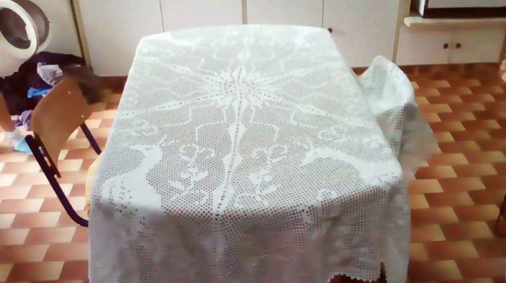 Toalha grande em crochê