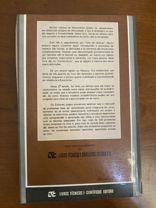 Livro Probabilidade - Aplicações à Estatística