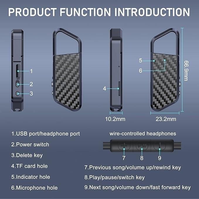 Брелок диктофон із шумозаглушенням. Активація голосом