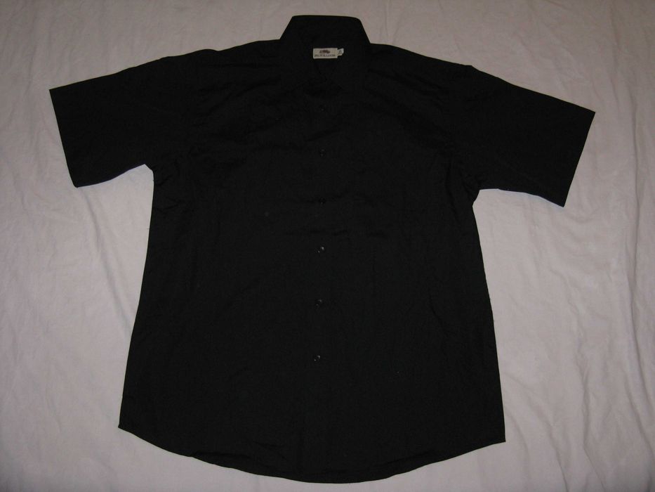 koszula czarna elegancka Fruit of the Loom kieszonka M L 39 40 klata 118cm