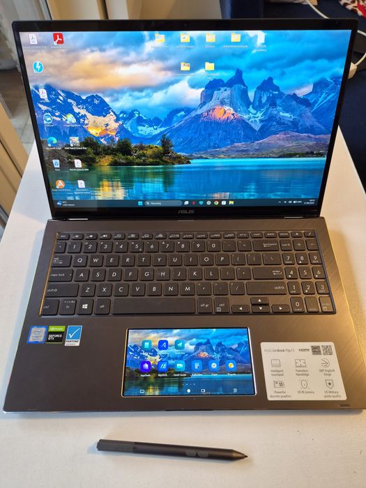 Laptop 2w1 ASUS ZenBook Flip 15 4K Touch  i7 16GB  GTX 1050  512GB SSD  ScreenPad Rysik IDEALNY