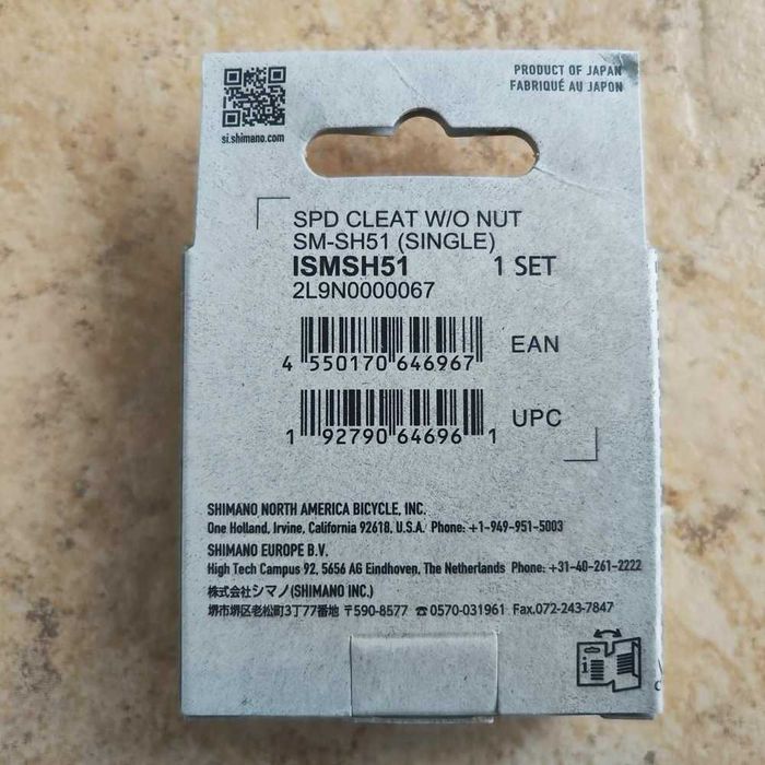 Conjunto Cleats Shimano SM-SH51 MTB SPD sem porca de fixação