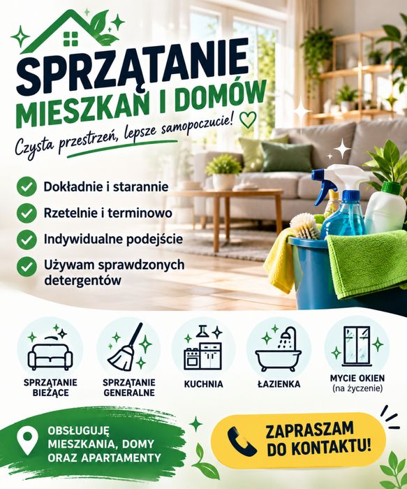 Sprzątanie domów i mieszkań