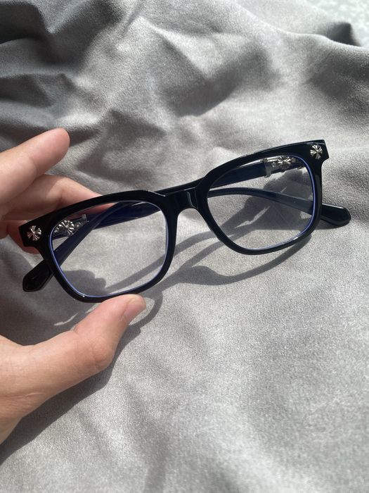 Окуляри Chrome Hearts чорні глянцеві