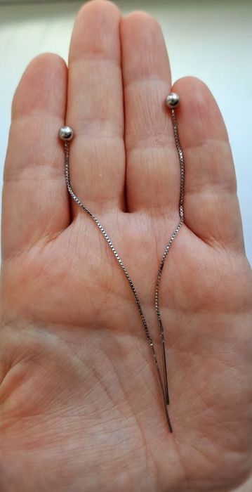 Срібні сережки протяжки