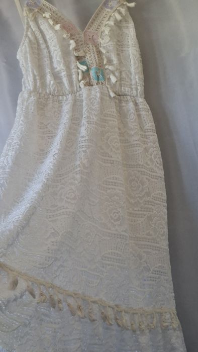Piękna sukienka boho uniwersalna kobieca , koronka