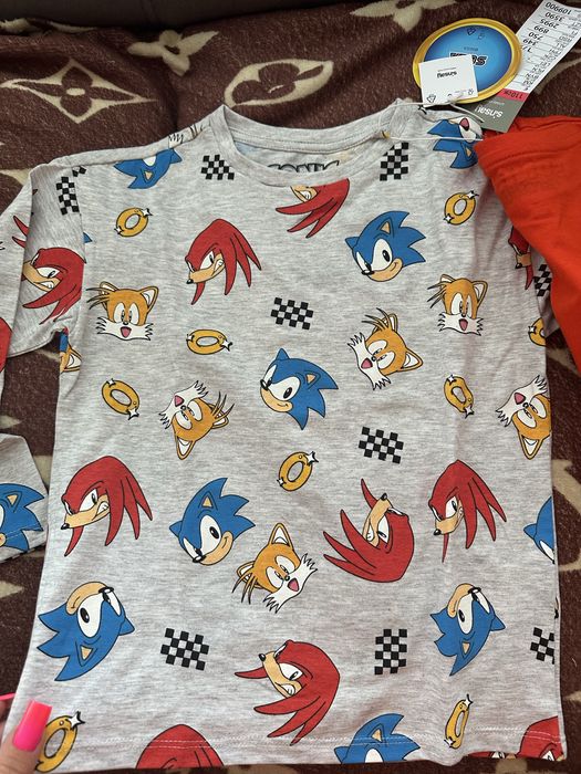 2 nowe bluzki z długim rękawem dla chłopca sonic