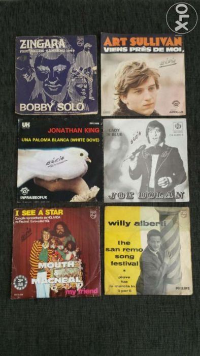 Discos vinil 45 rotações.