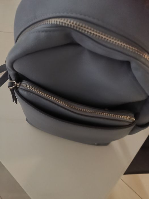 Mochila azul bebê passeio