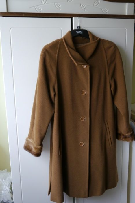 Płaszcz damski Franco Callegari brązowy, rozmiar 38, oversize