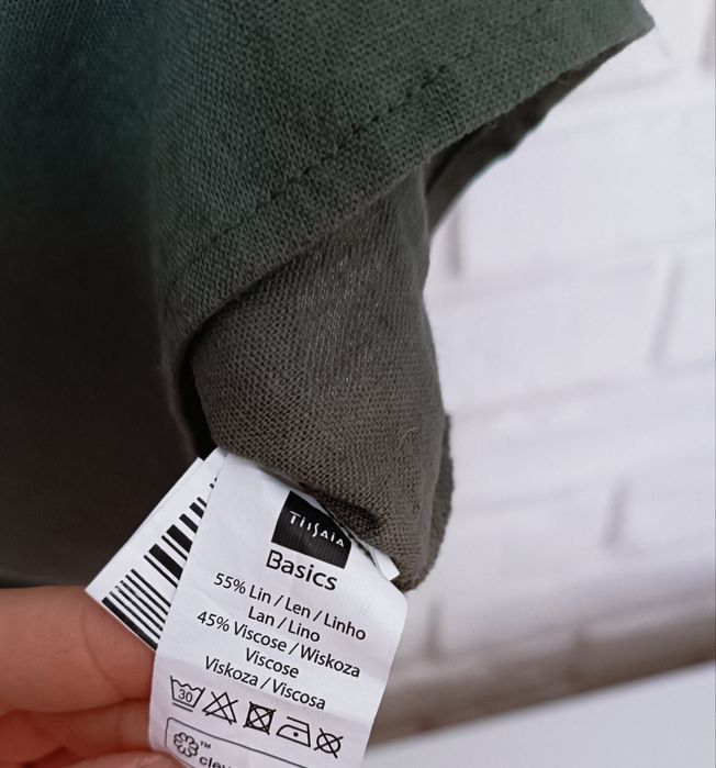 Bluzka lniana khaki 36S 38M