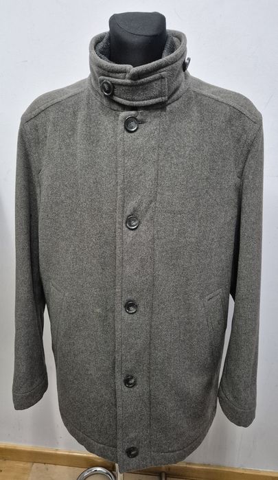 HUGO BOSS roz. 52 L męski płaszcz wełna + kaszmir super stan