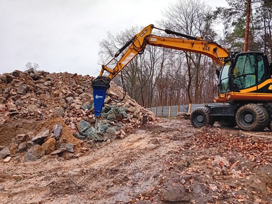 usługi budowlane koparko ładowarką oraz koparka kołową obrotową jcb