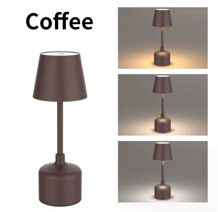 Brązowa bezprzewodowa lampa nocna