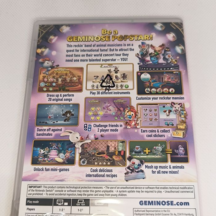 Geminose Animal Popstars Nintendo Switch Novo Selado