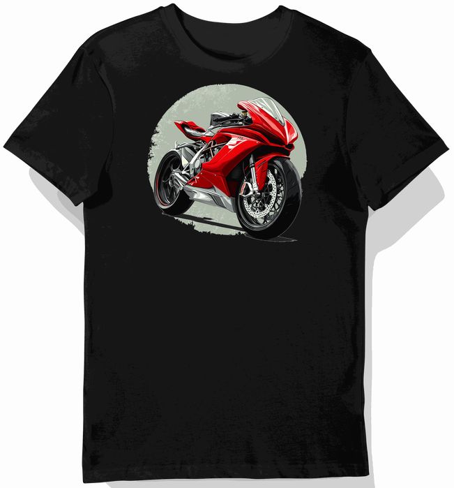Koszulka męska czarna z motywem motocykla MV Agusta F4 3XL