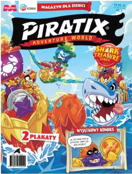 Gazetka magazyn czasopismo PIRATIX numery 1-10 + figurki Piratix Magicbox