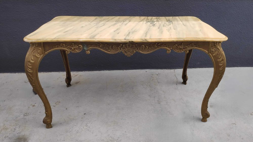 Mesa Latão e Mármore - Vintage