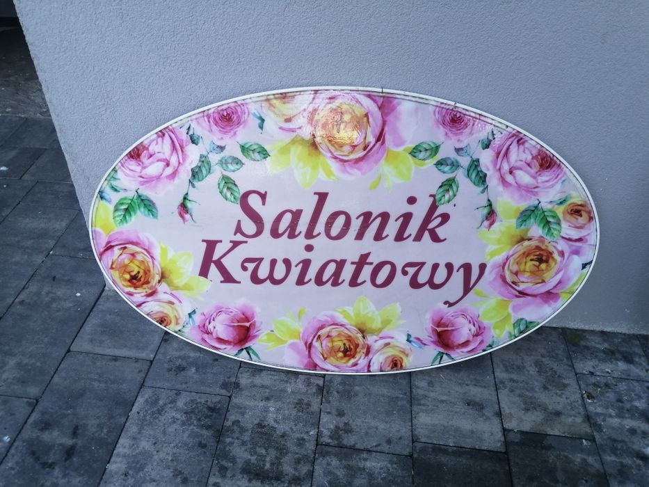 Szyld salonik kwiatowy