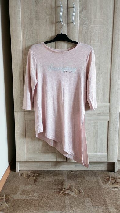 Bluzka tunika asymetryczna sweterkowa oversize Nowa L 40