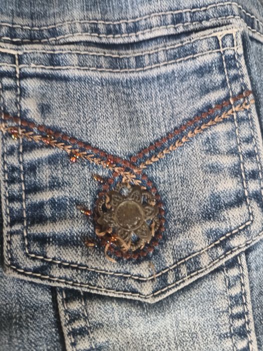 Krótka katana jeansowa bolerko rękaw 3/4 rozmiar L