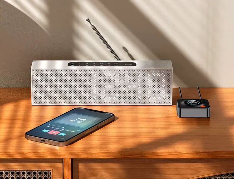 Transmiter adapter Bluetooth 15m AUX OUT NFC karta SD USB Blow 74-199#