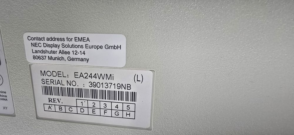 Monitor NEC MultiSync EA244 WMi