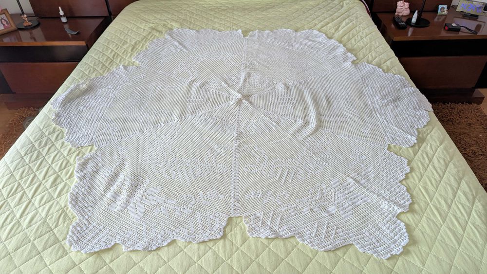 Toalha em crochet antiga
