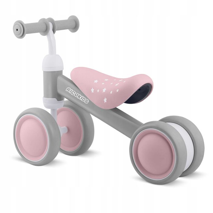 Rower biegowy RicoKids RK-606 6" biały, różowy, szary
