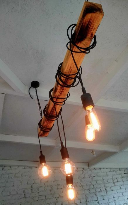 Lampa wisząca LOFT belka pięciopunktowa