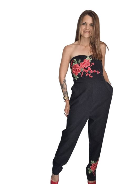 Czarny kombinezon cameo rose rozmiar xxl 44