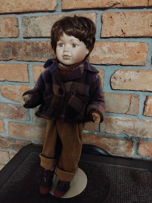 Lalka chlopiec z porcelany retro vintage