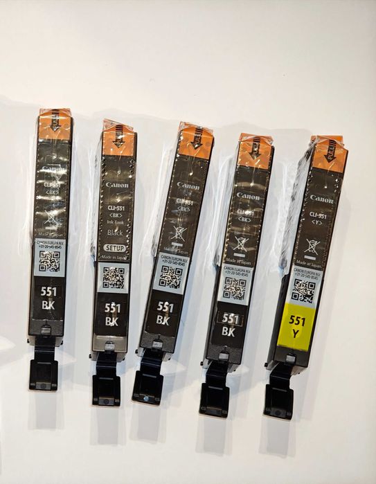 Tusze oryginalne Canon CLI-551 BK, Y