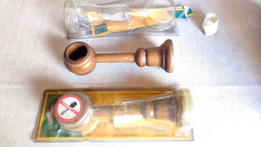 Suporte parede cortinado madeira