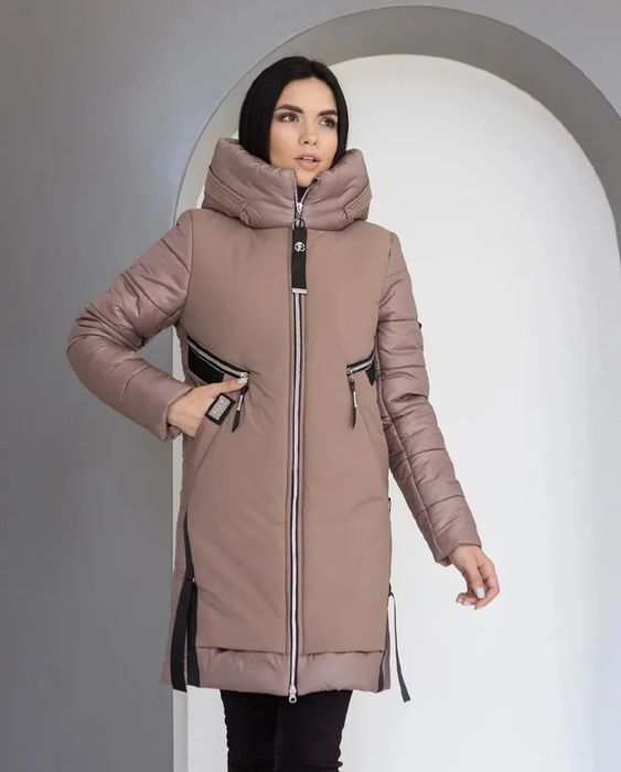 Зимовий теплий пуховик+шапка