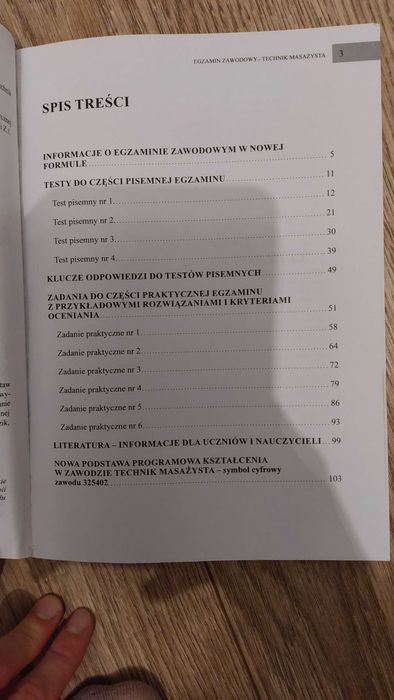 Egzamin zawodowy technik masażysta kwalifikacja Z.1 wyd. ESAN