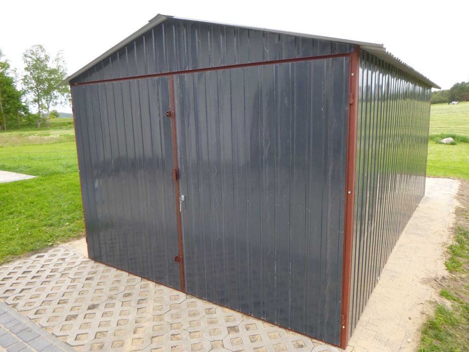 Garaż blaszany 3x5 m Ocynkowany Garaż Blaszak Wzmocniony Garaże blaszane 3x5 3x6 4x5 4x6 6x5 6x6 PRODUCENT