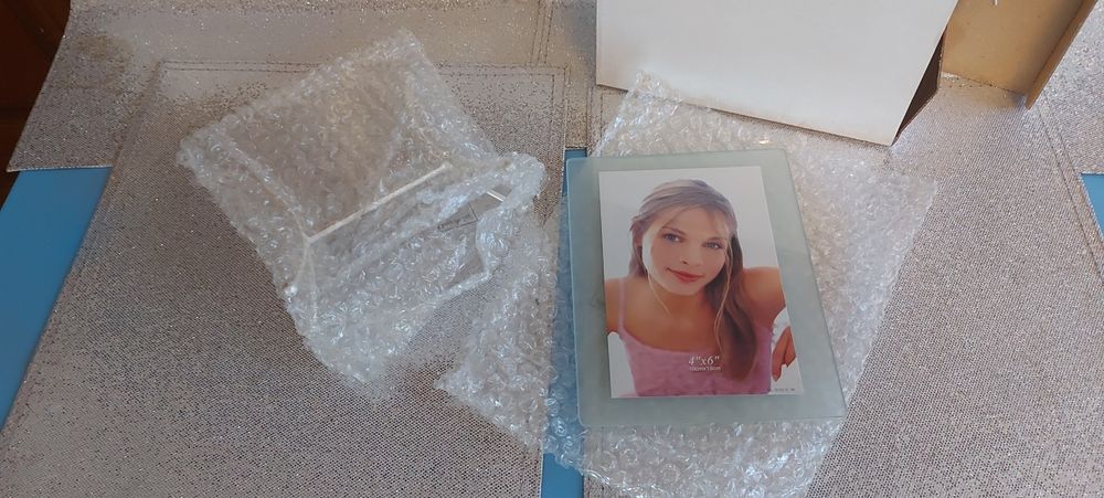 Stojąca NOWA nowoczesna ramka 14x18 na zdjęcie 10x15 szkło hartowane