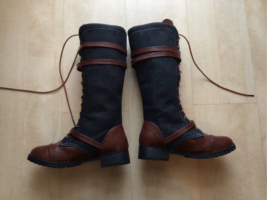 Buty  - Jeans -  Sztyblety, buty wysokie - NOWE rewelacyjne