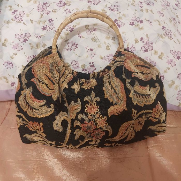 Torba materiałowa z bambusowymi rączkami