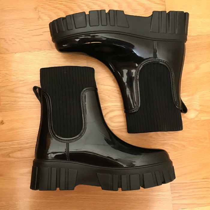 Botas de combate Sugerpunk, pretas com sola grossa