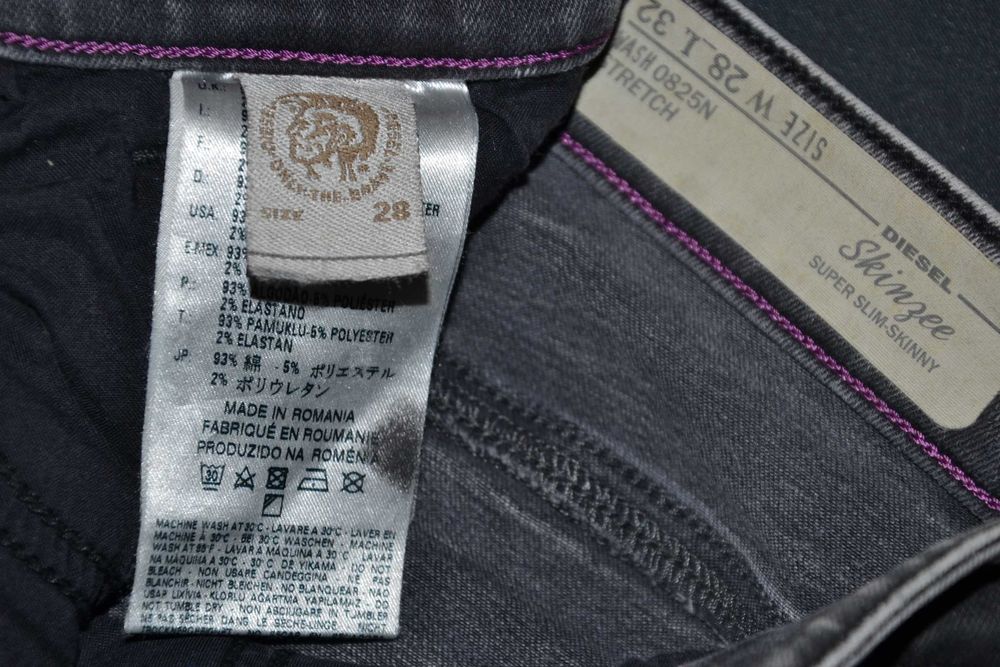 DIESEL Skinzee Skinny Slim Jeans Spodnie Damskie W28 L32 Oryginalne