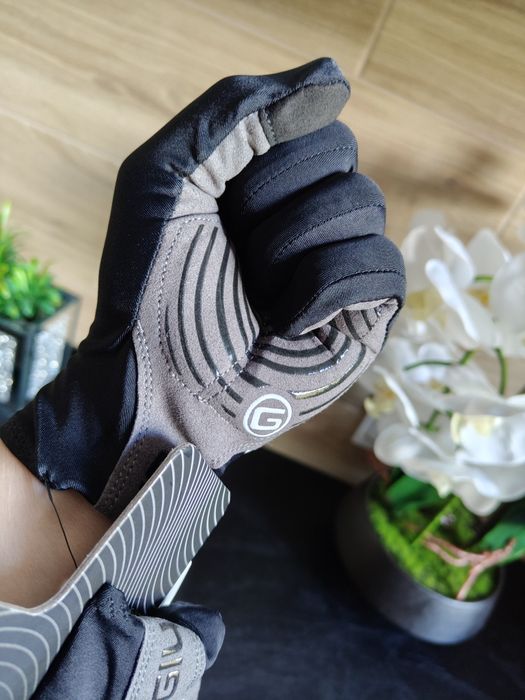 Rękawiczki rowerowe sportowe antypoślizgowe czarne unisex m