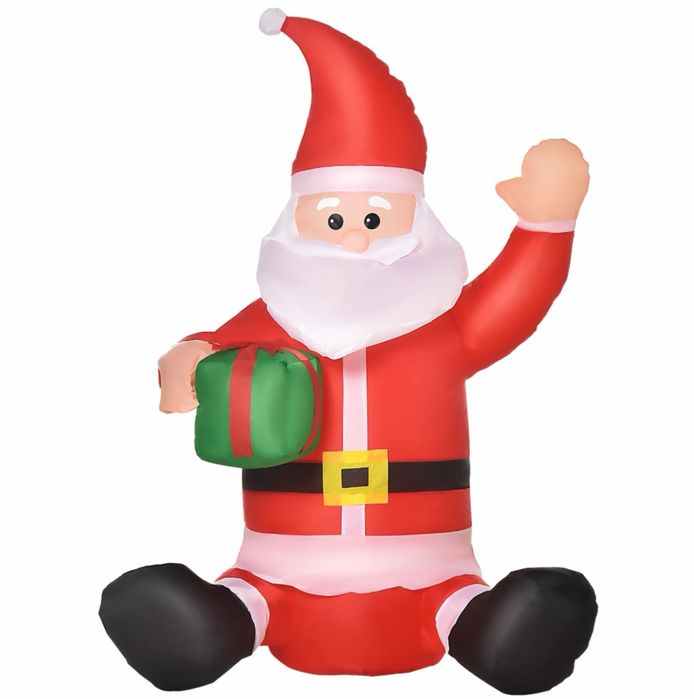 Dmuchany Święty Mikolaj z wbudowana pompka 230V Led wysokosc 120cm
