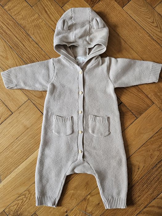 Kombinezon pajacyk rampers dzianinowy H&M 56