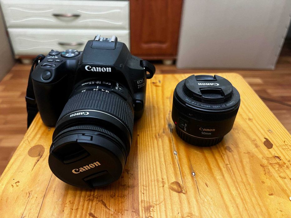 Фотоаппарат Canon EOS 250D Kit 18-55mm + Объектив 50mm f/1.8